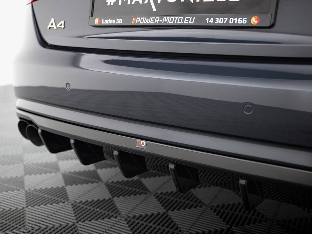 Maxton Design - Rear Valance Audi A4 B8 Facelift (Version with dual exhausts on both sides)