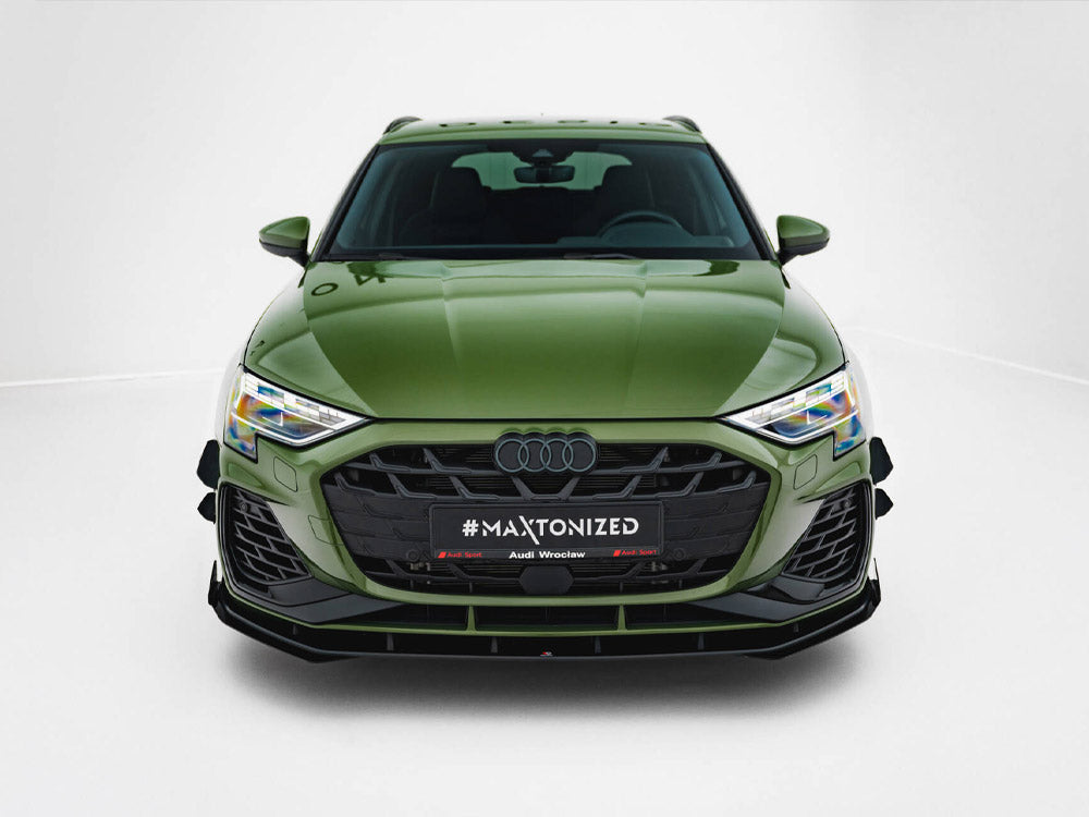 Maxton Design - Street PRO Front Splitter V.1 + Flaps Audi S3 Sportback / A3 S-line Sportback 8Y Facelift