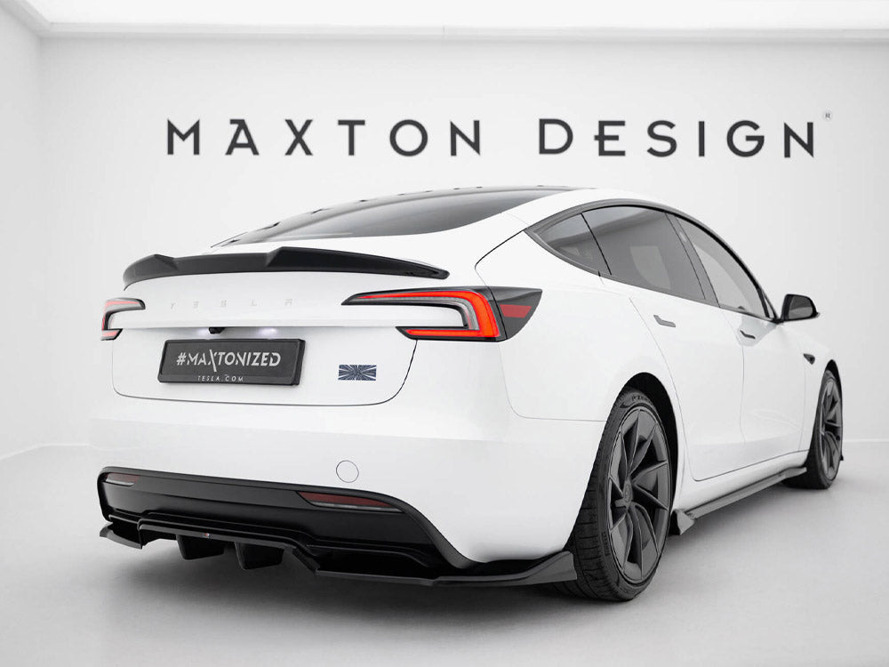 Maxton Design - Rear Splitter (Vertical Bars) V.1 Tesla Model 3 Performance Mk1 Facelift