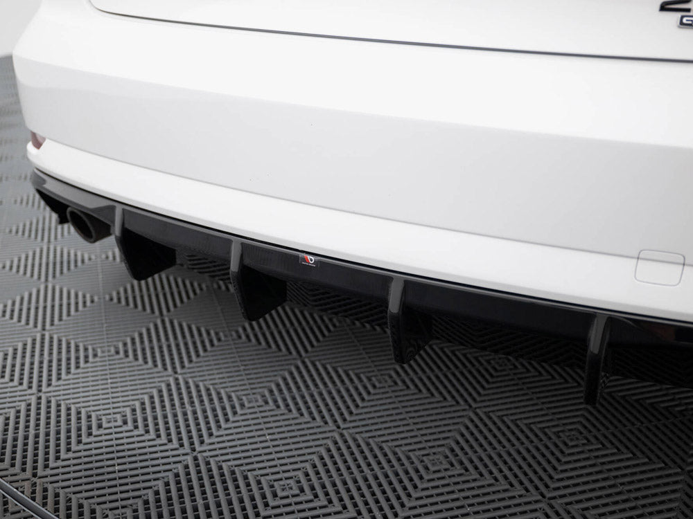 Maxton Design -  Rear Valance Audi A3 Sedan 8V Facelift (Version with single exhaust tips on both sides)