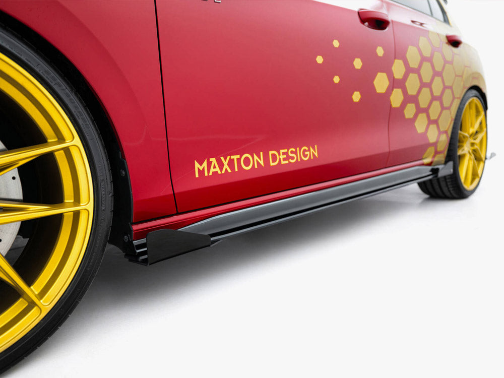 Maxton Design - Street PRO Side Skirts Diffusers + Flaps Volkswagen Golf GTI Clubsport Mk8 Facelift
