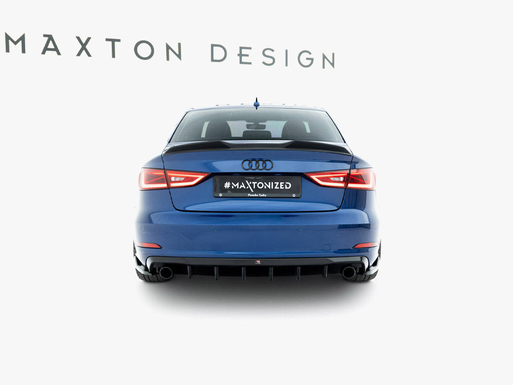 Maxton Design - Rear Valance Audi A3 Sedan 8V (Version with single exhaust tips on both sides)