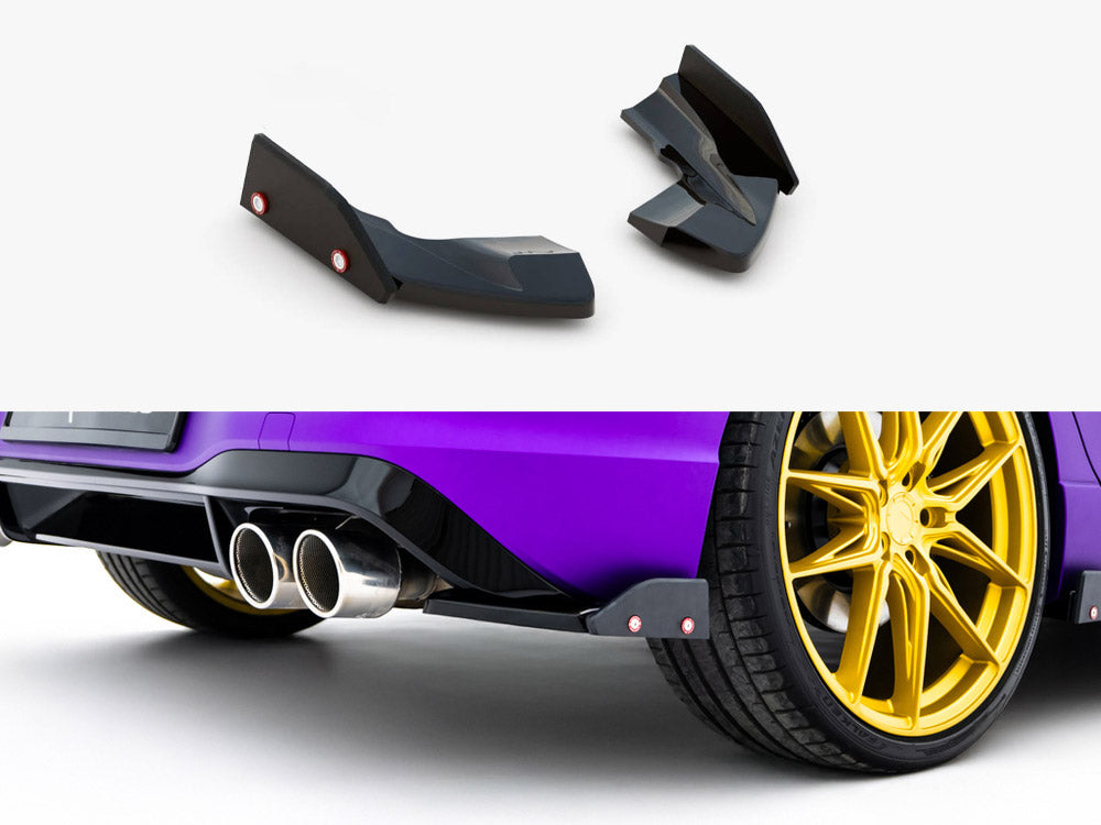 Maxton Design - Rear Side Splitters V.2 + Flaps Volkswagen Golf R Mk8 Facelift