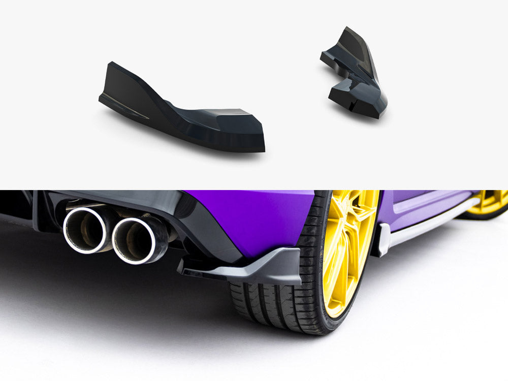 Maxton Design - Rear Side Splitters V.7 Volkswagen Golf R Mk8 / Mk8 Facelift