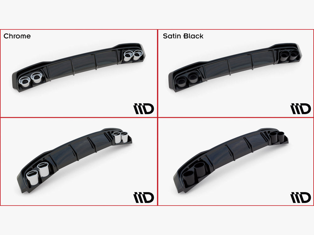 Maxton Design -  Rear Valance + Exhaust Ends Imitation Audi A6 S-Line / S6 C8 / C8 Facelift