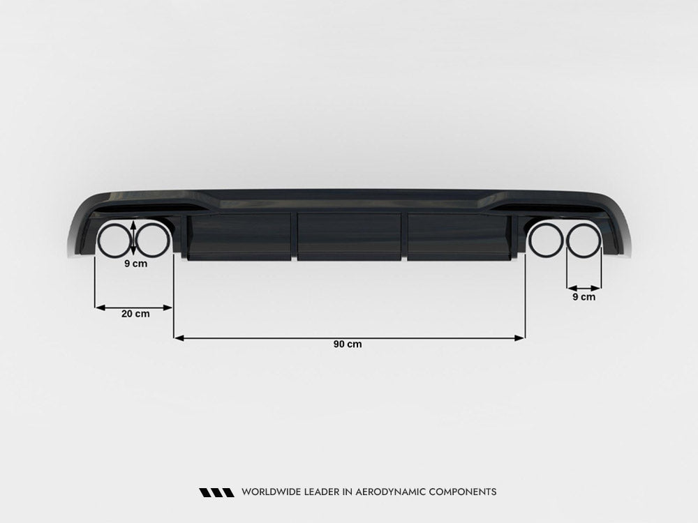 Maxton Design - Rear Valance Audi A5 Sportback 8T Facelift (Version with dual exhausts on both sides)