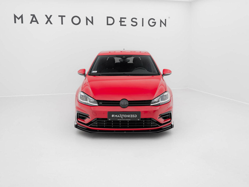 Maxton Design - STREET PRO FRONT SPLITTER + FLAPS VW GOLF 7 R / R-LINE FACELIFT