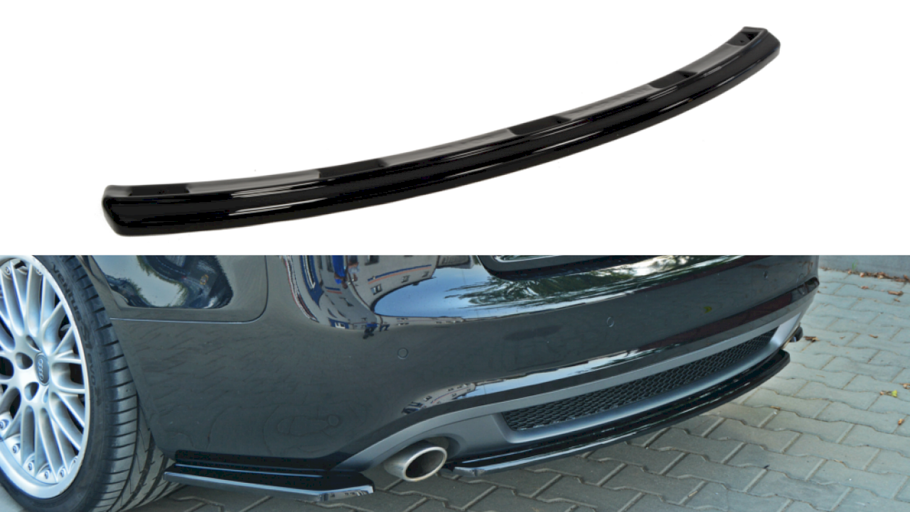Maxton Design - CENTRAL REAR SPLITTER AUDI A5 S-LINE 8T COUPE / SPORTBACK (WITHOUT A VERTICAL BAR)