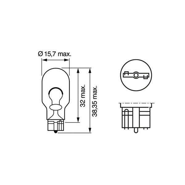 BriteVue 955 Reverse Light Bulb Upgrade – 10 SMD LED with Projector Lens (921 | W16W | T15)