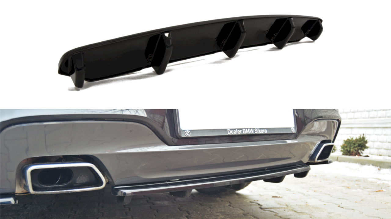 Maxton Design - CENTRAL REAR SPLITTER BMW 6 GRAN COUPE M-SPORT (VERTICAL BARS) (2013-2018)