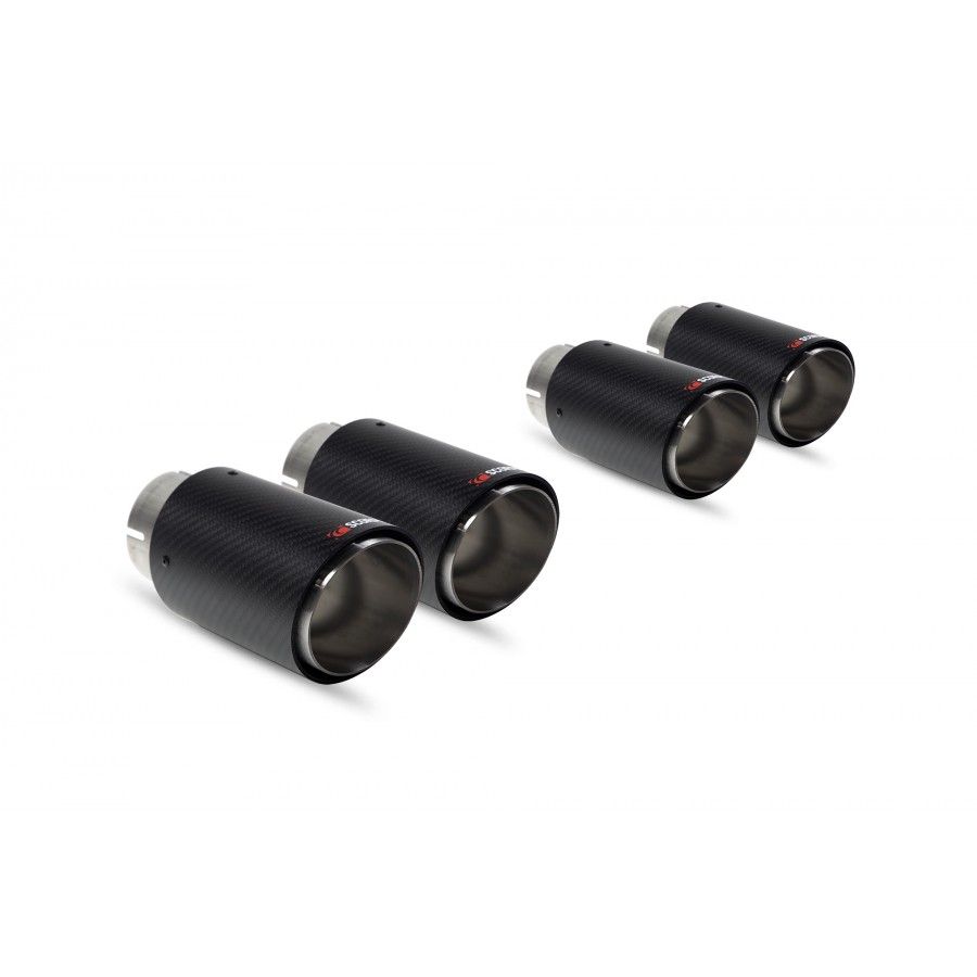 SCORPION EXHAUSTS - REPLACEMENT CARBON ASCARI TIPS FOR SCORPION EXHAUST - QUAD (X4) 90MM