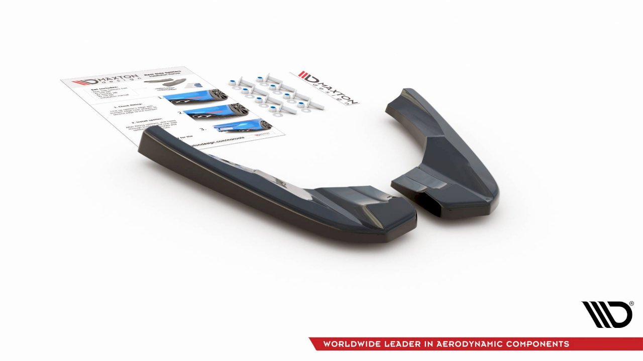 Maxton Design - REAR SIDE SPLITTERS V.2 AUDI RS3 8V SPORTBACK FACELIFT (2019-UP)