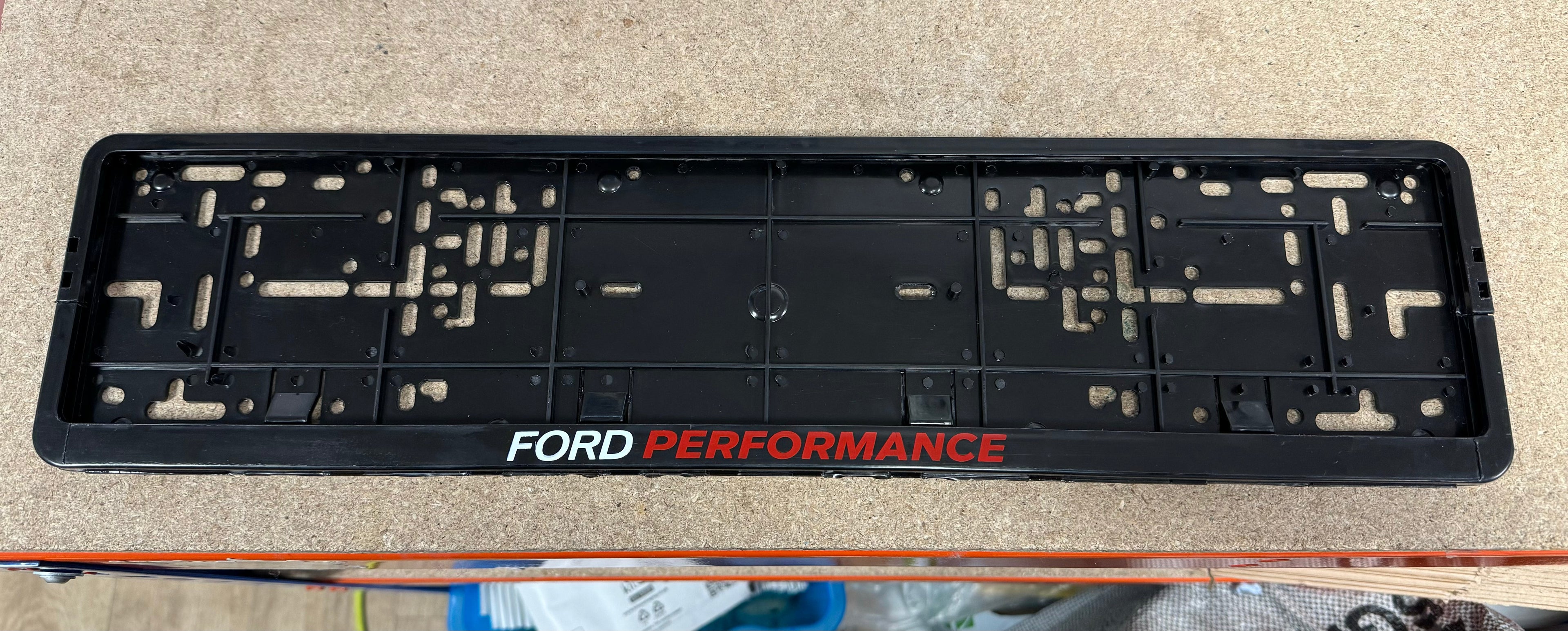 ** CLEARANCE ** Ford Performance Number Plate Holder Set of 2 **QUALITY ISSUE**