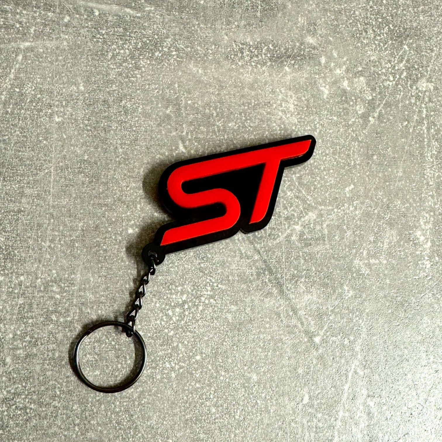 4D ST Logo Keychain for Ford – Gloss Black with Custom Colour Options | CEUK