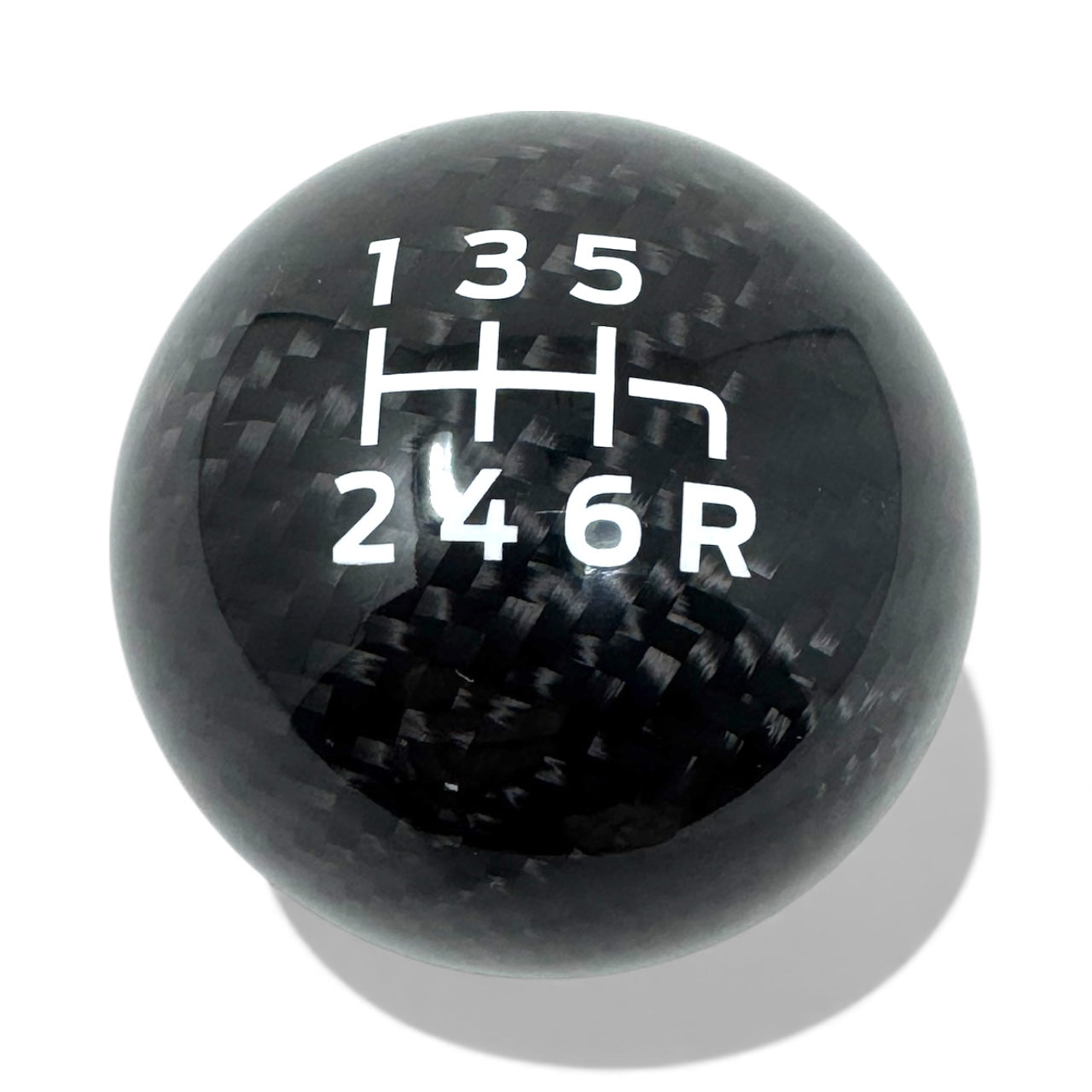Genuine Carbon Fibre Gear Knob with No Logo – Reverse bottom right.