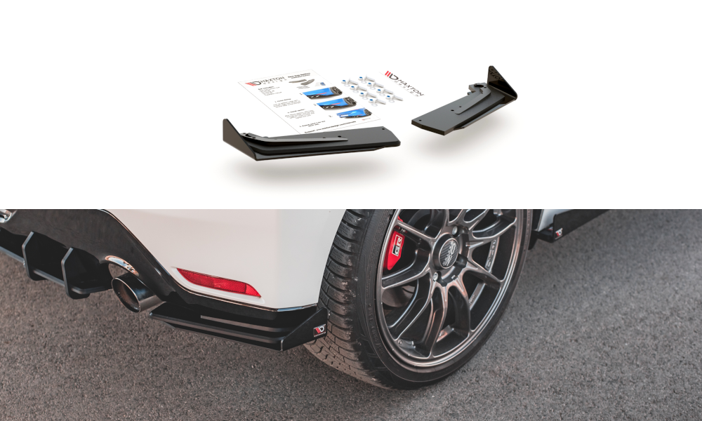 Maxton Design - STREET PRO REAR SIDE SPLITTERS + FLAPS TOYOTA GR YARIS MK4