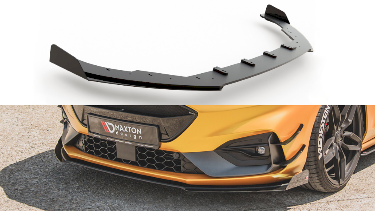 Maxton Design - Street PRO Front Splitter + Flaps Ford Focus ST / ST-Line Mk4