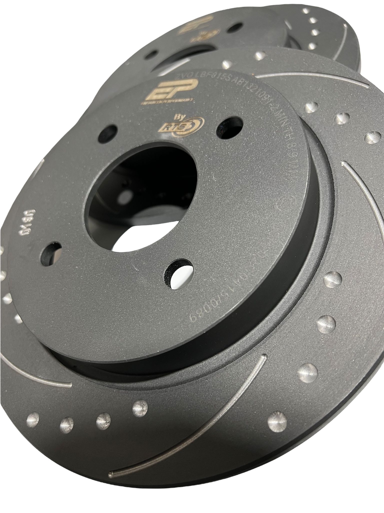 ** CLEARANCE ** Enhanced Performance (By RTS) Rear Brake Disc Upgrade - MK8 Fiesta 1.0 - Dimpled & Grooved ** NO RETURN **