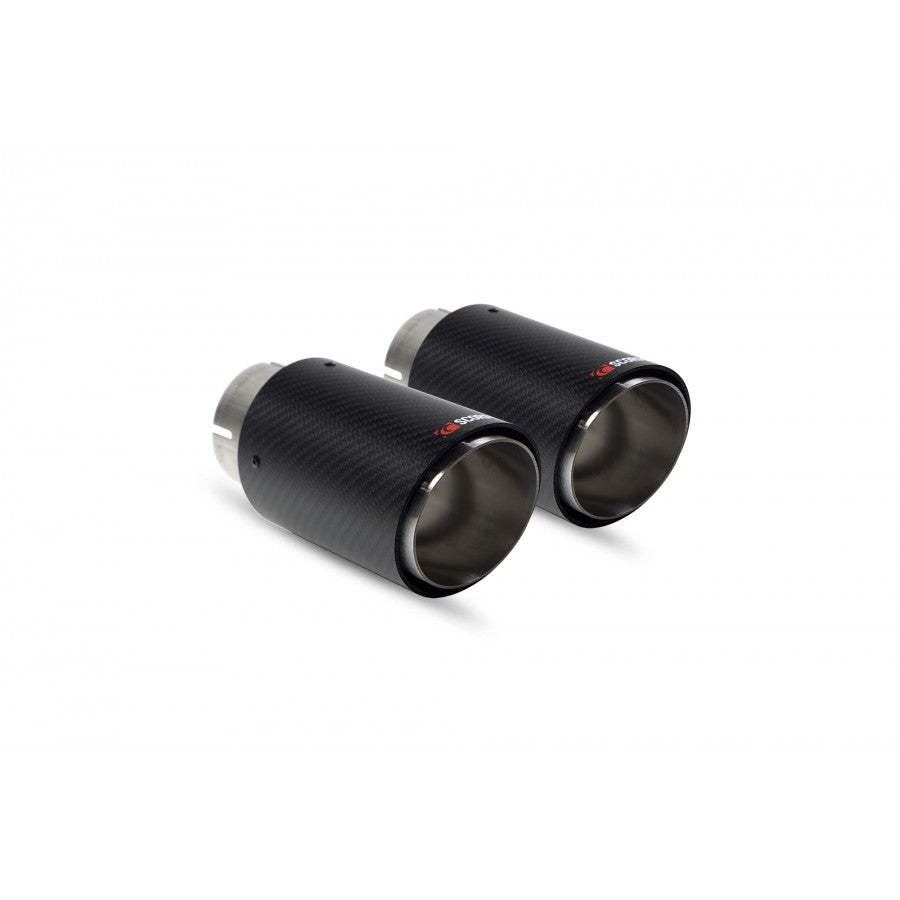 SCORPION EXHAUSTS - REPLACEMENT ASCARI CARBON TIPS FOR SCORPION EXHAUST SYSTEM - TWIN (X2) 100MM