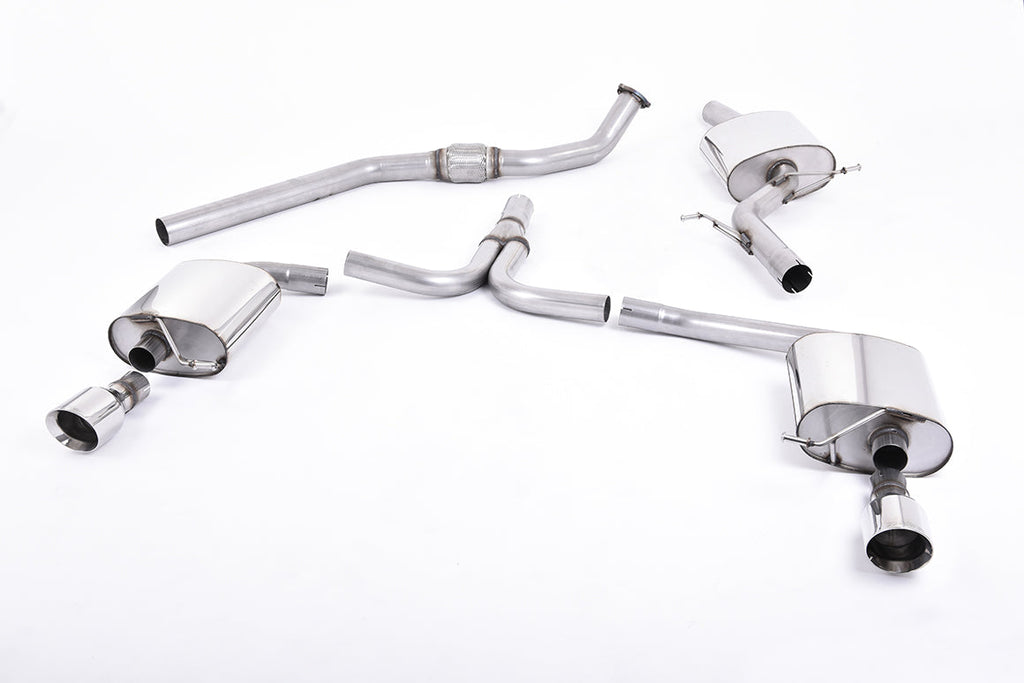 Milltek Sport - Cat Back Exhaust (Multiple Options) Audi A4 B8 2.0TFSI S Line (2WD and quattro Tiptronic-only)