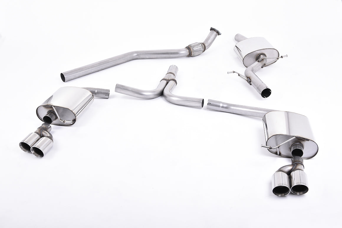Milltek Sport - Cat Back Exhaust (Multiple Options) Audi A4 B8 2.0TFSI S Line (2WD and quattro Tiptronic-only)