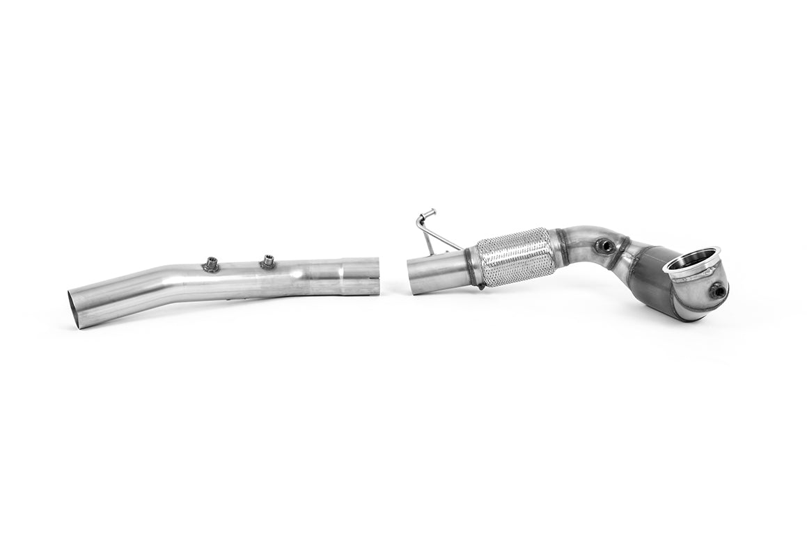 Milltek Sport - VW Golf MK8 & 8.5 GTi Including Clubsport (OPF/GPF Models) Downpipe with Sports Cat or Decat (& GPF Bypass)