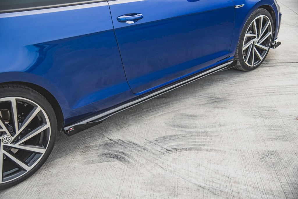 Maxton Design - STREET PRO SIDE SIDE SKIRTS DIFFUSERS + FLAPS VW GOLF 7 R / R-LINE FACELIFT