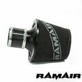 JS-070-BK-KIT - 70mm OD Neck - Black Large Aluminium Base Cone Filter With Silicone Coupler- Universal
