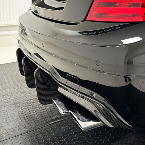 Carbon Fibre Big Fin Rear Diffuser for Mercedes Benz W204 C63 and C Class Facelift 12-14
