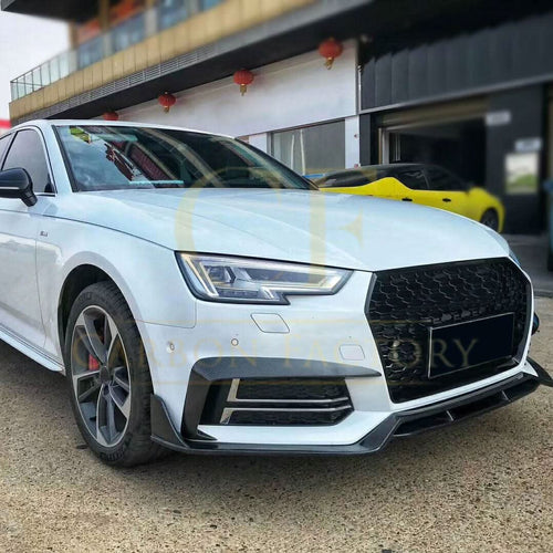 Carbon Fibre Fog Light Covers for Audi A4 B9 S Line 16-19