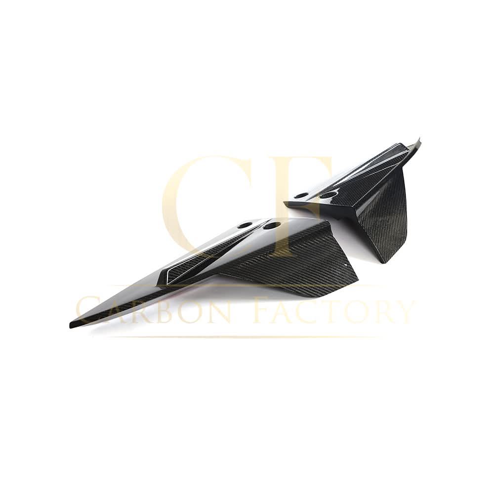 V Style Carbon Fibre Rear Bumper Extension for Tesla Model S Facelift 21-Present