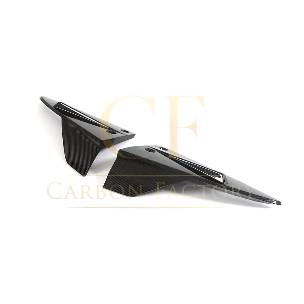 V Style Carbon Fibre Rear Bumper Extensions for Tesla Model S Facelift 21-Present
