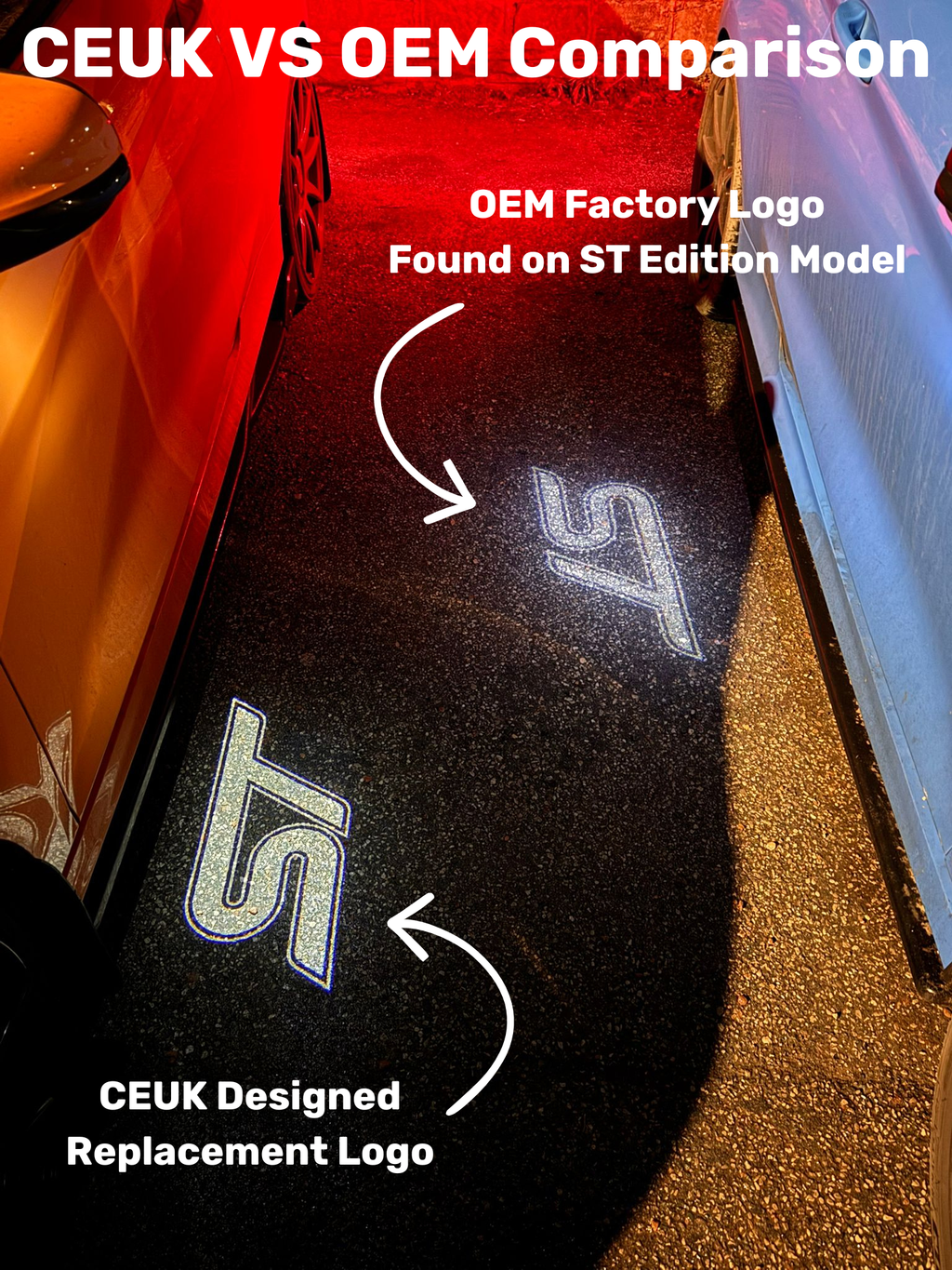 Ford Fiesta MK8 - ST Logo Projector Puddle Light Replacement Units (Multiple Colours) 2017-2024