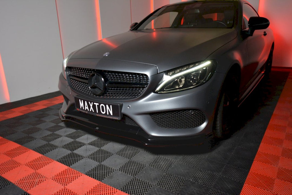 Maxton Design - FRONT SPLITTER MERCEDES C-CLASS W205 COUPE AMG-LINE (2015-2018)