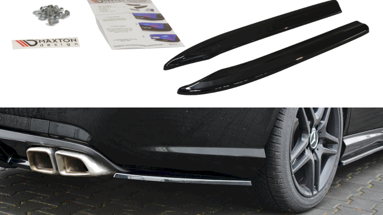 Maxton Design - REAR SIDE SPLITTERS MERCEDES E-CLASS 212 63 AMG (2009-2012)