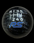 Genuine Carbon Fibre Gear Knob with RS Logo – Fits Most Ford Models