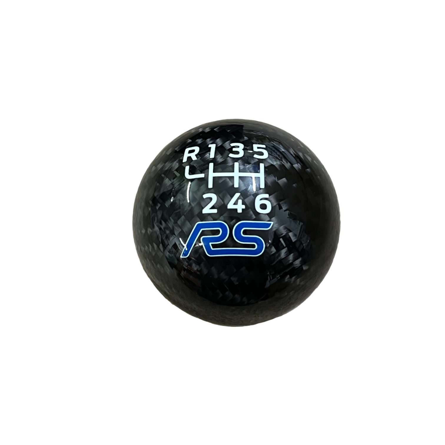 Genuine Carbon Fibre Gear Knob with RS Logo – Fits Most Ford Models