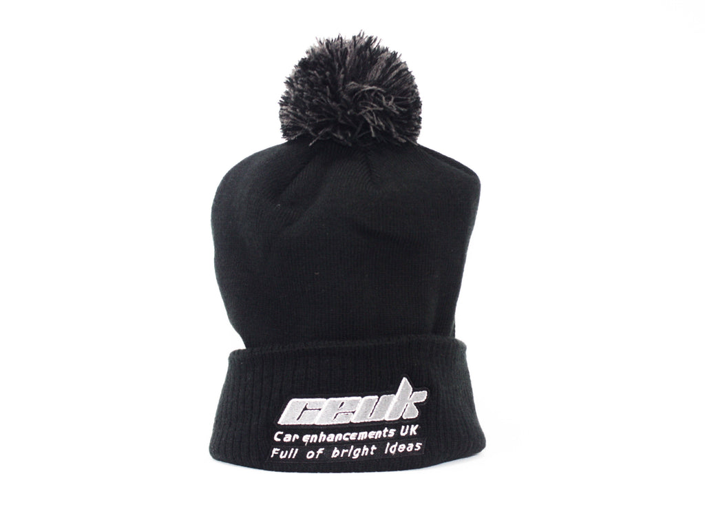Official CEUK Winter Bobble Hat – Black Wool with Embroidered Logo | Optional Air Freshener