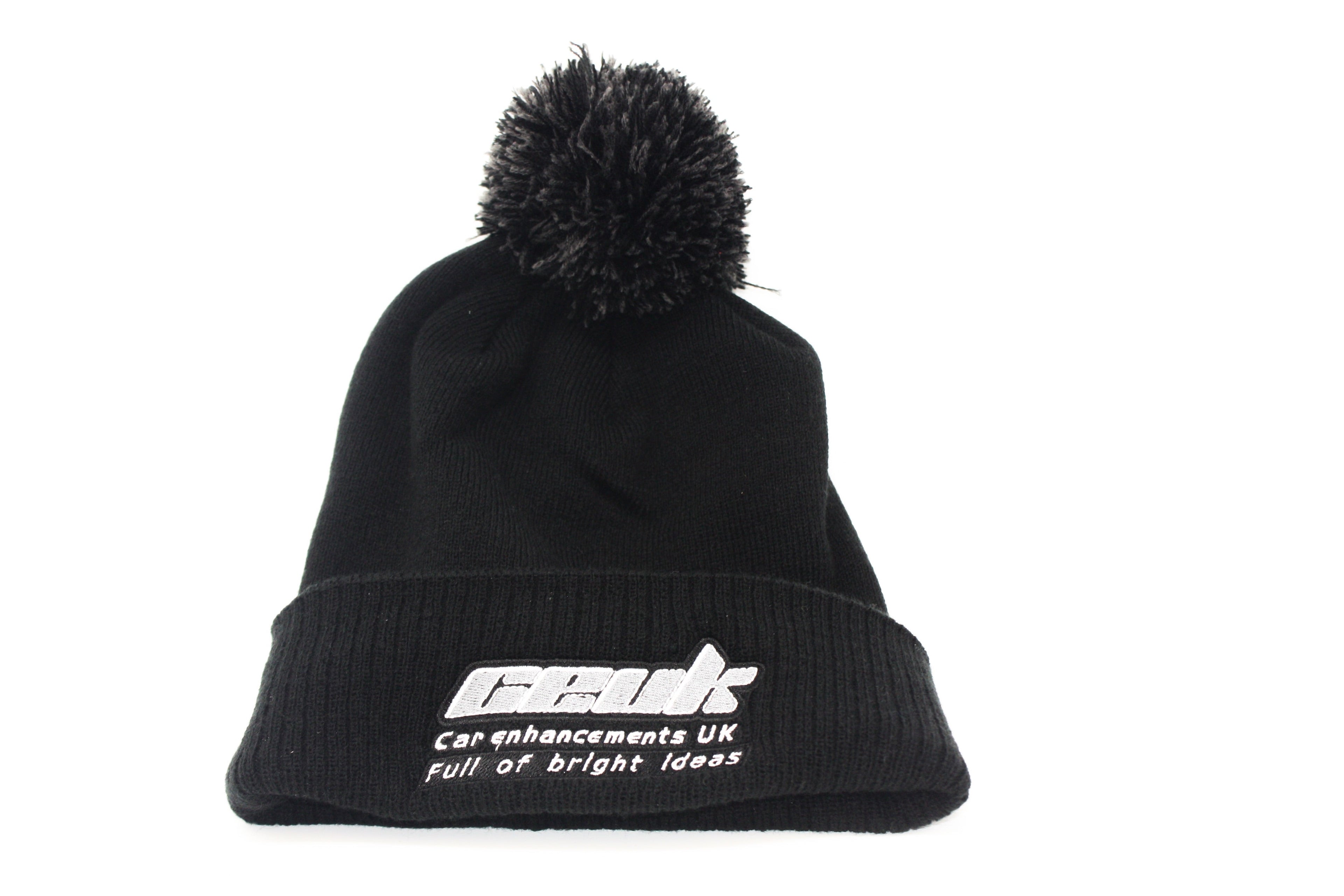 Official CEUK Winter Bobble Hat – Black Wool with Embroidered Logo | Optional Air Freshener