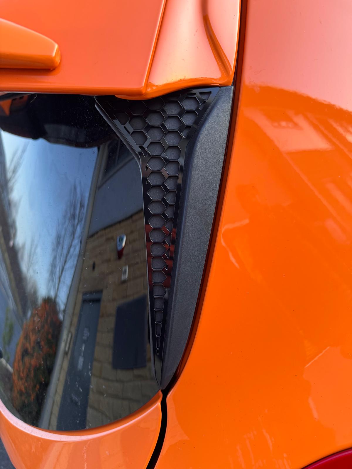 Ford Fiesta MK8 & 8.5 (All Models) Rear Window Side Cover (Hex Design)