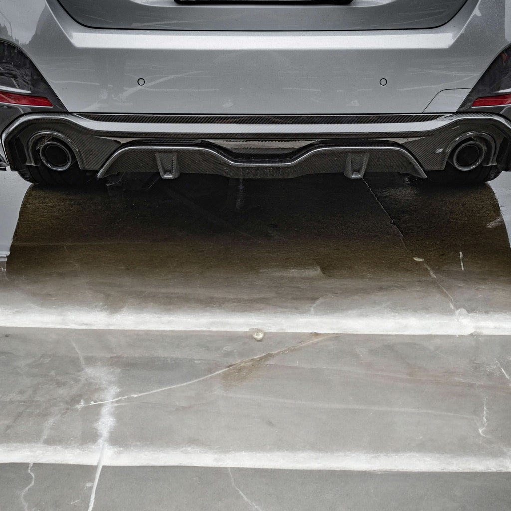 SQ Style Pre-Preg Carbon Fibre Rear Diffuser Dual Exhaust for BMW G26 4 Series Gran Coupe 21-26