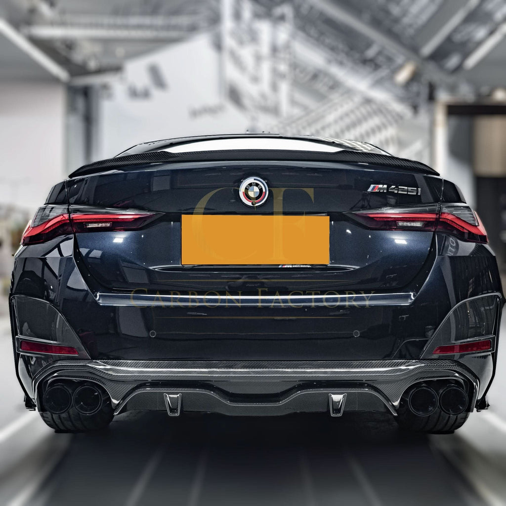 SQ Style Pre-Preg Carbon Fibre Rear Diffuser Quad Exhaust for BMW G26 4 Series Gran Coupe 21-26