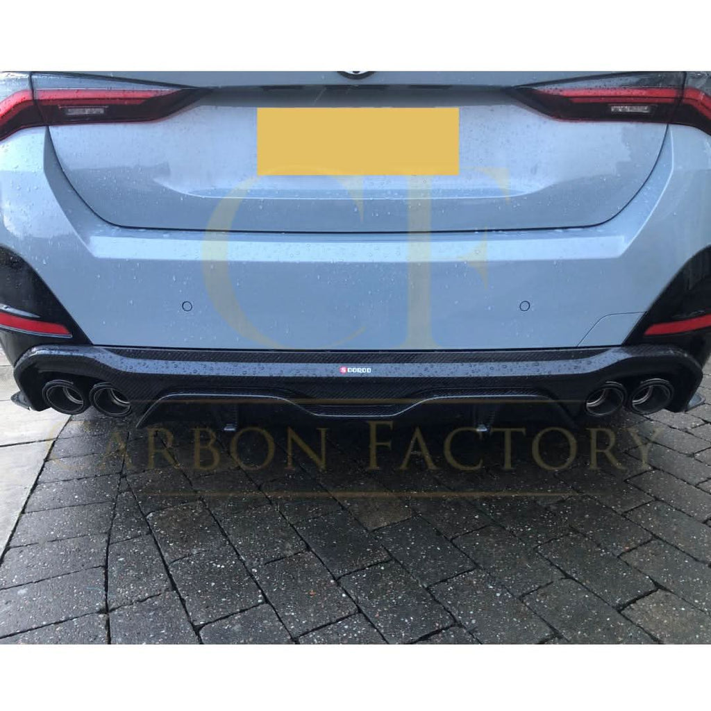 SQ Style Pre-Preg Carbon Fibre Rear Diffuser Quad Exhaust for BMW G26 4 Series Gran Coupe 21-26