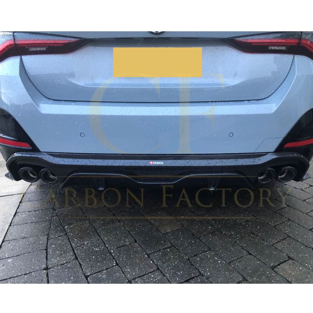 SQ Style Pre-Preg Carbon Fibre Rear Diffuser Quad Exhaust for BMW G26 4 Series Gran Coupe 21-26