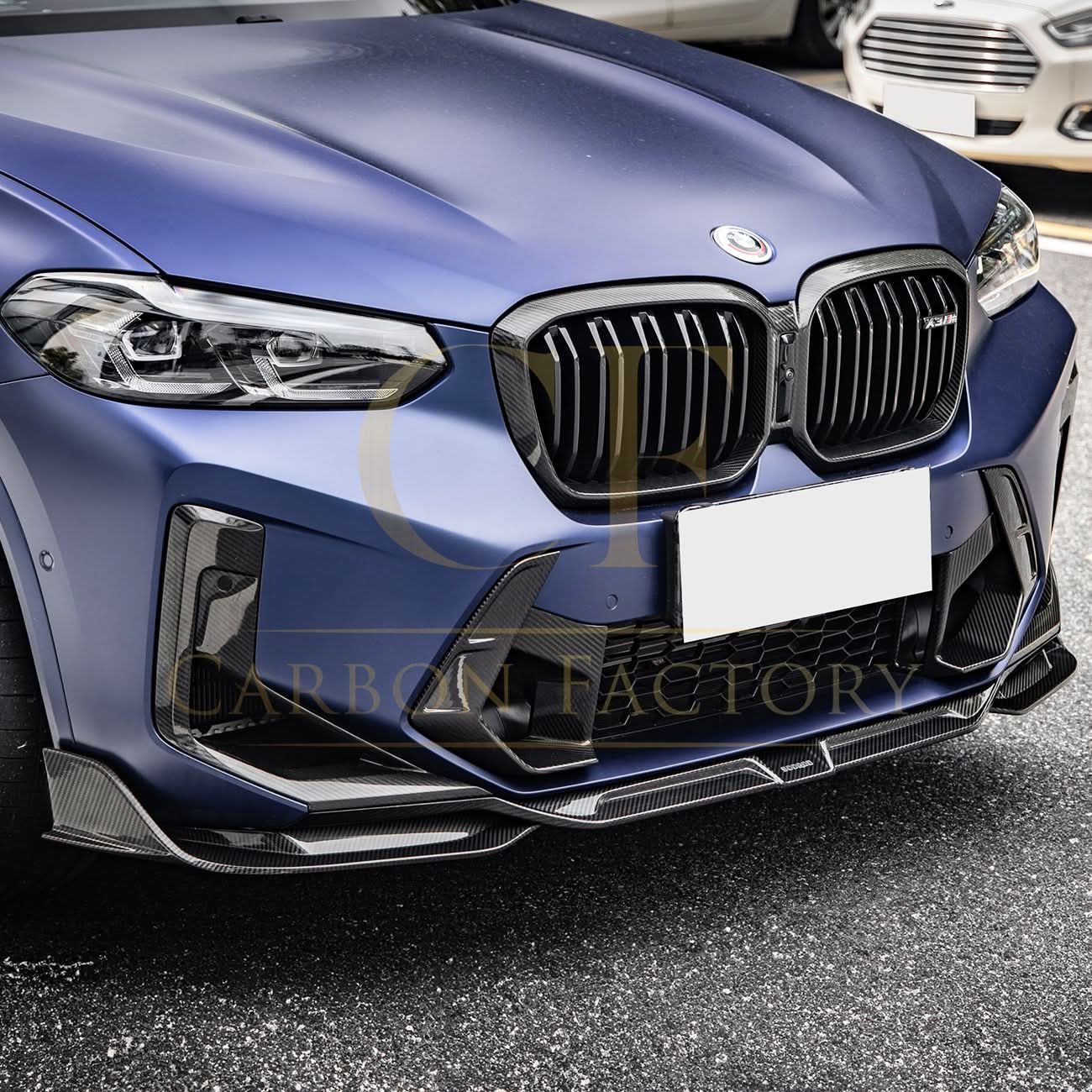 Double Slat Pre-Preg Carbon Fibre Front Grille for BMW F97 X3M F98 X4M LCI 22-26