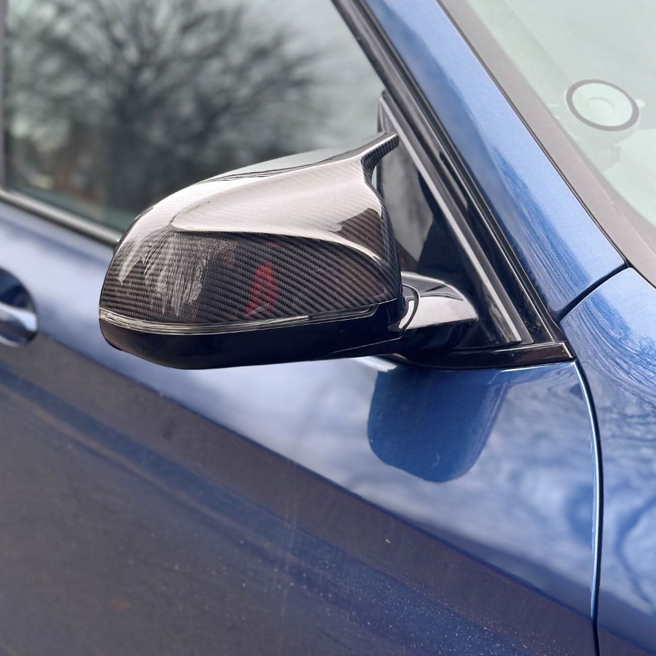 CF Style Pre-Preg Carbon Fibre Replacement Mirror Covers for BMW G02 X4 G05 X5 19-25