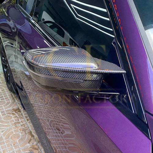 CF Style Pre-Preg Carbon Fibre Replacement Mirror Covers for BMW G14 G15 G16 8 Series LHD 15-22