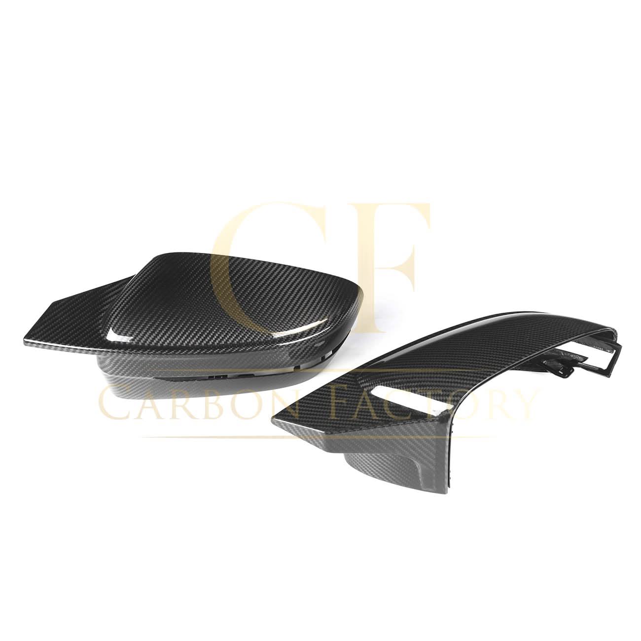CF Style Pre-Preg Carbon Fibre Replacement Mirror Covers for BMW G22 G23 G26 4 Series i4 LHD 20-26