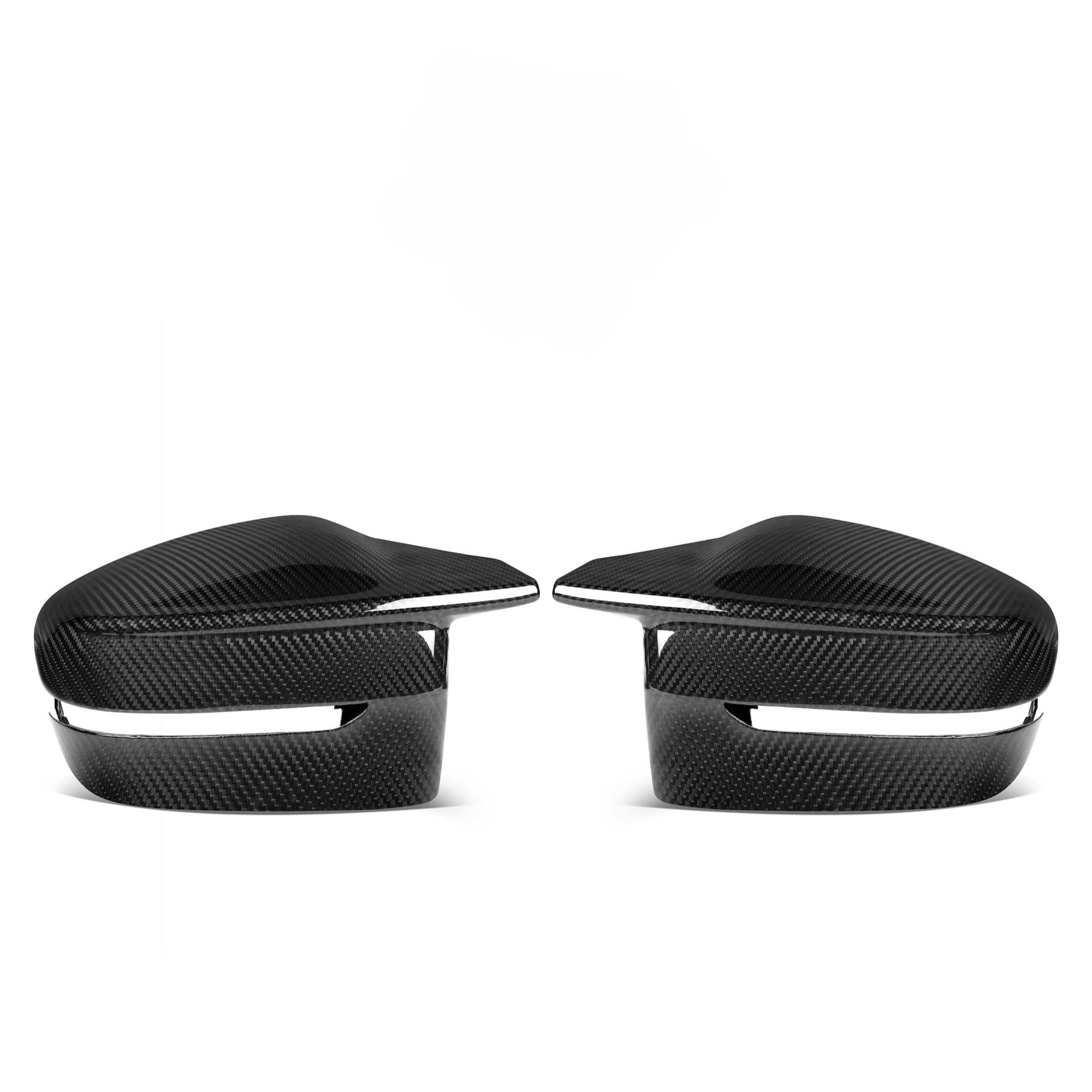 CF Style Pre-Preg Carbon Fibre Replacement Mirror Covers for BMW G22 G23 G26 4 Series i4 RHD 20-26