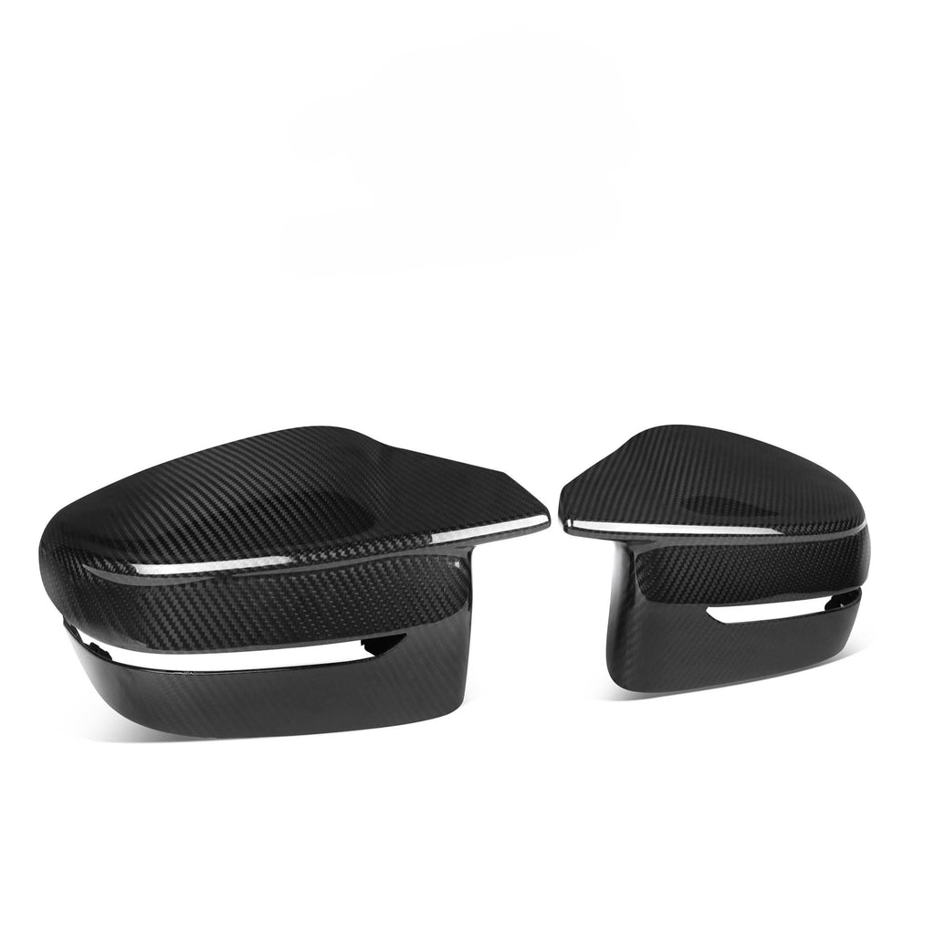CF Style Pre-Preg Carbon Fibre Replacement Mirror Covers for BMW G22 G23 G26 4 Series i4 RHD 20-26